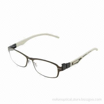 Metal Eyewear Combination with Rubber Temple
